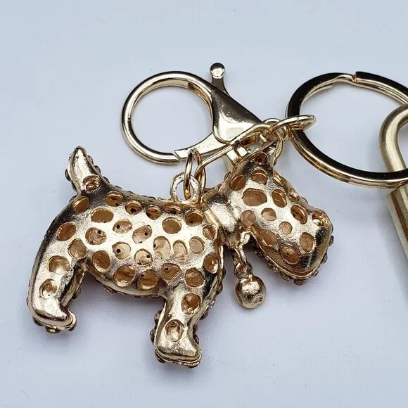 Authentic Louis Vuitton Lock & Key with Unbranded Puppy Charm, Keychain - Picture 7 of 13